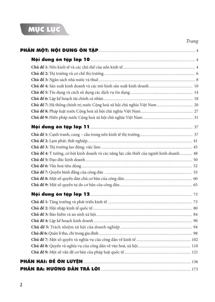 HƯỚNG DẪN ÔN THI TỐT NGHIỆP THPT MÔN GIÁO DỤC KINH TẾ VÀ PHÁP LUẬT (Năm học: 2025 - 2026)